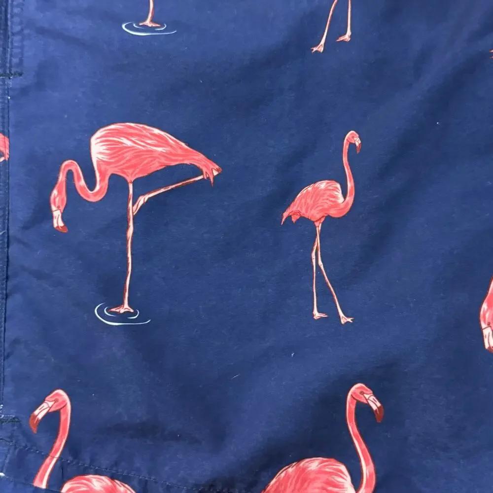 Granadilla Cape Town Pink Flamingo Print Swim Trunks Mens Size L